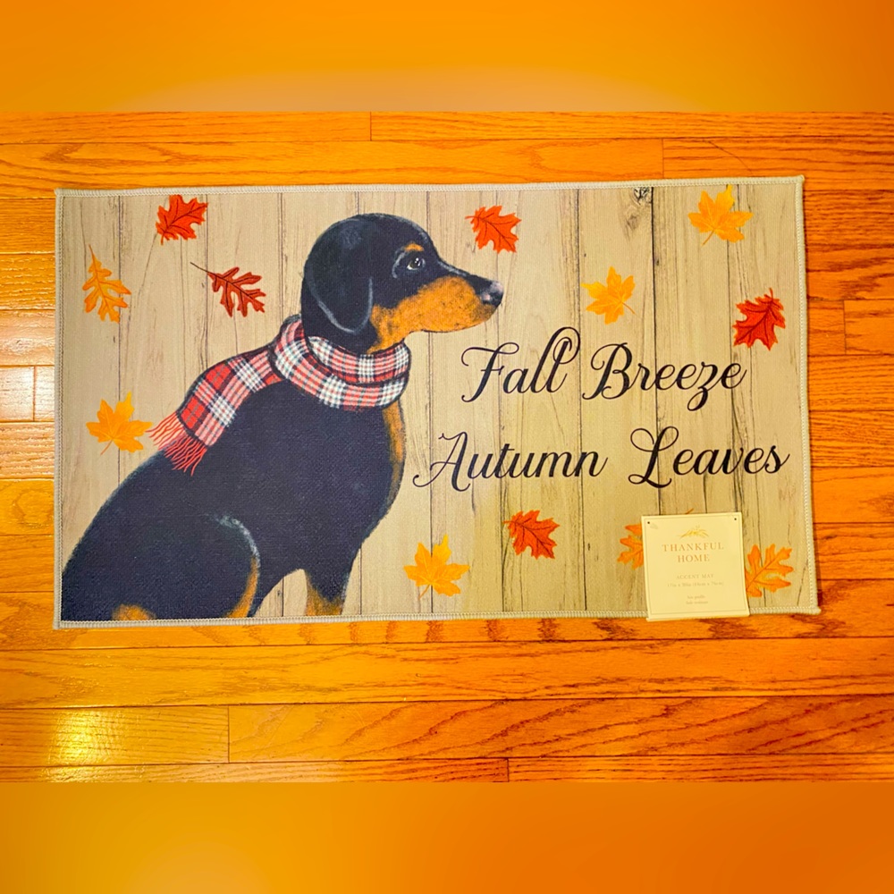 NWT: RUG-THANKFUL HOME ACCENT RUG- Dog - Low Profile & Fade Resistant